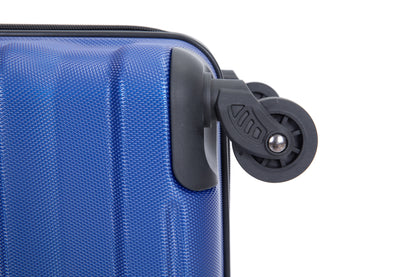 Ensembles de bagages 3 pièces Valise extensible légère et durable avec deux crochets, roulettes pivotantes, serrure TSA (21/25/29) Bleu foncé