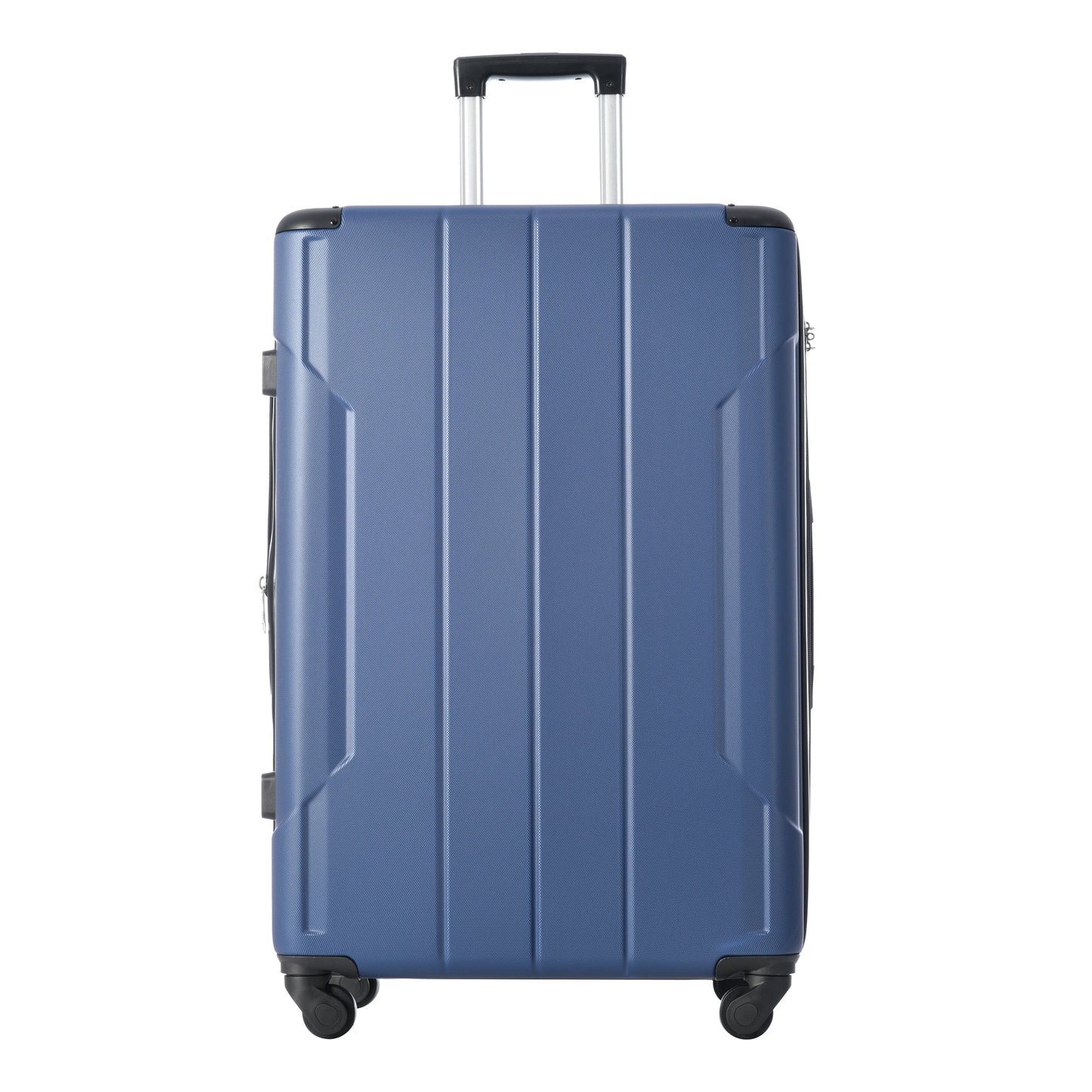 Valise rigide à roulettes avec serrure TSA légère et extensible 24'' bleu + ABS