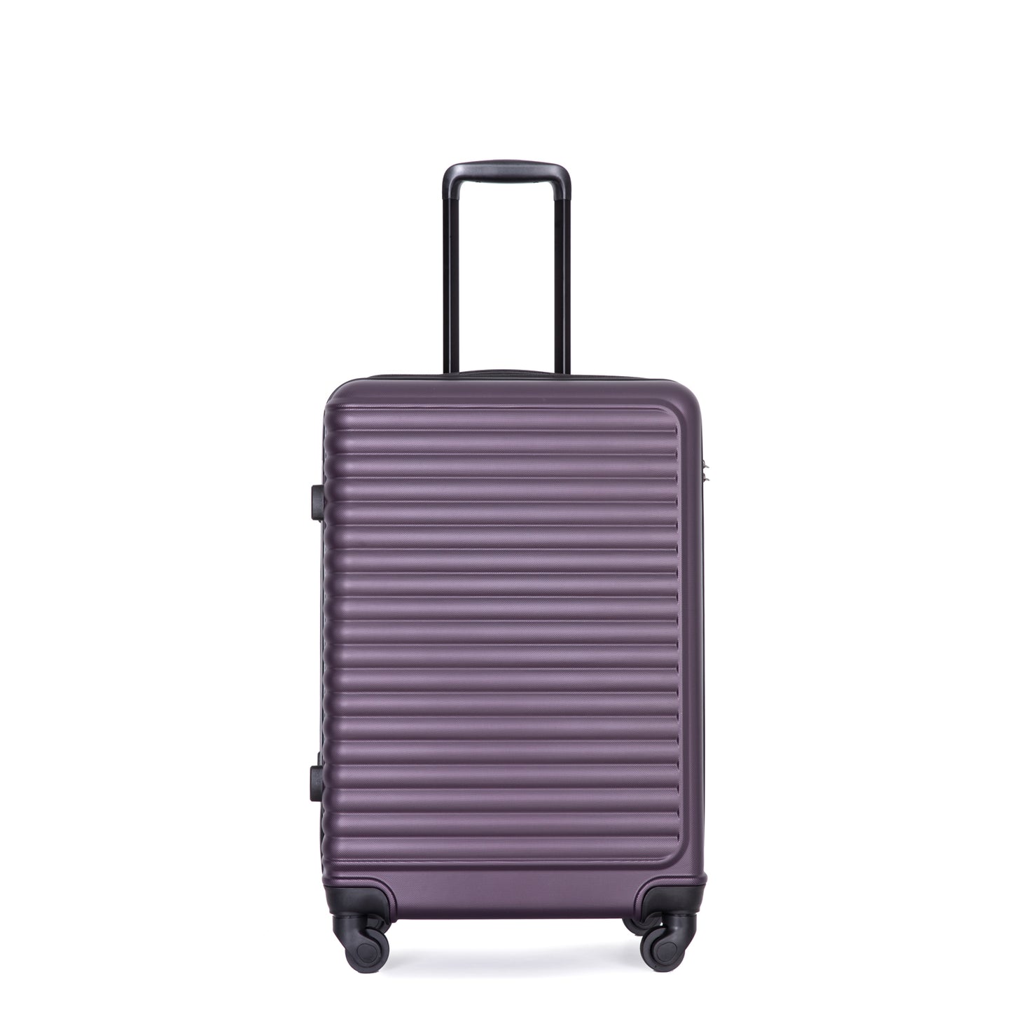 Ensembles de bagages 3 pièces Valise légère en ABS avec deux crochets, roulettes, serrure TSA, (20/24/28) VIOLET
