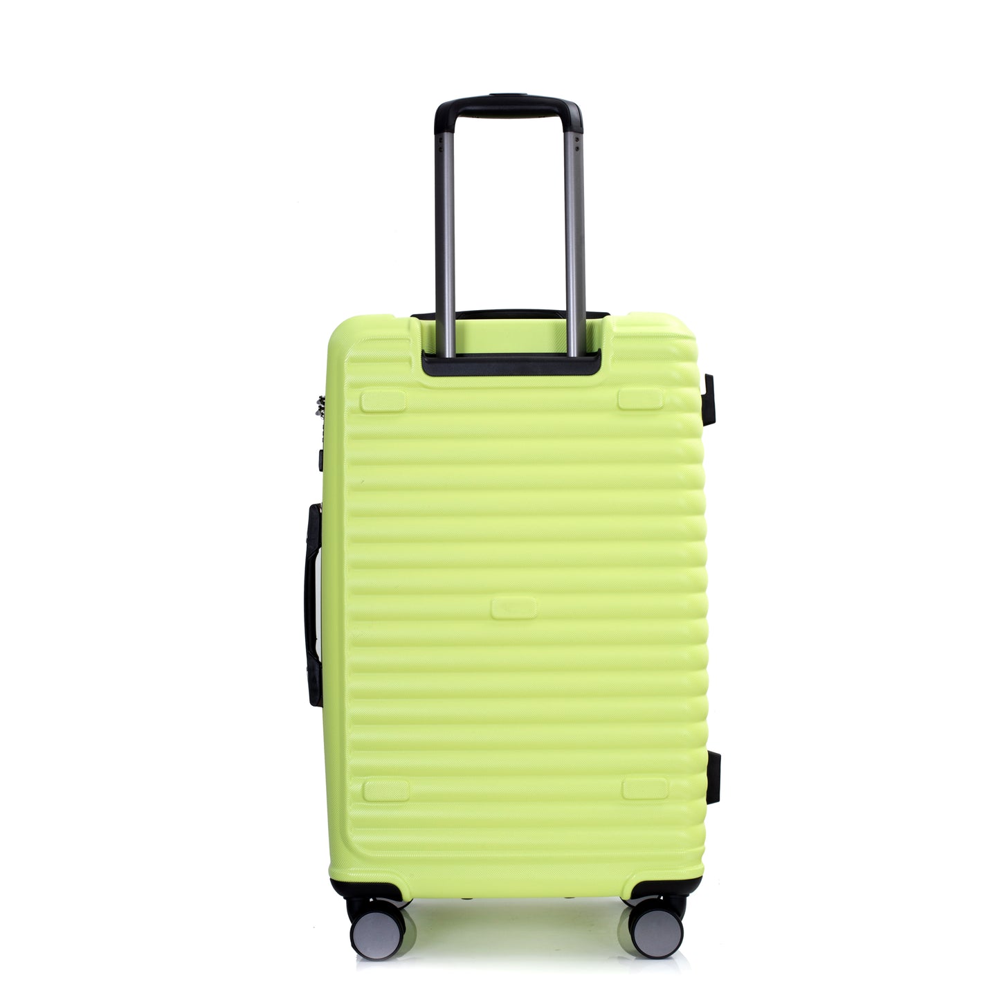 Ensembles de bagages 3 pièces PC + ABS Valise légère avec deux crochets, roues doubles à 360°, serrure TSA, (20/24/28) vert clair