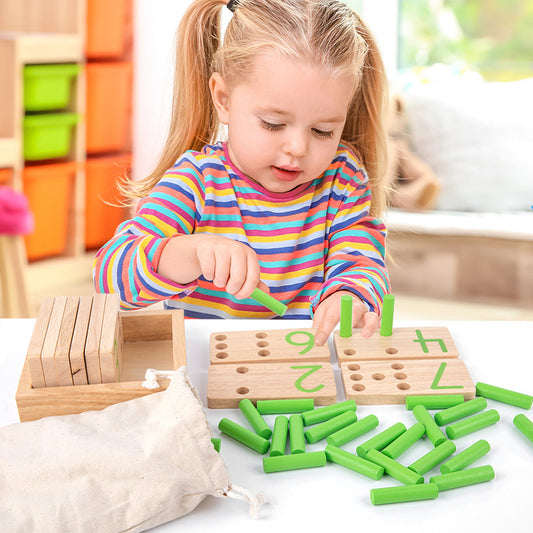 Bâton d'éveil mathématique Montessori pour enfants, nombres, quantité