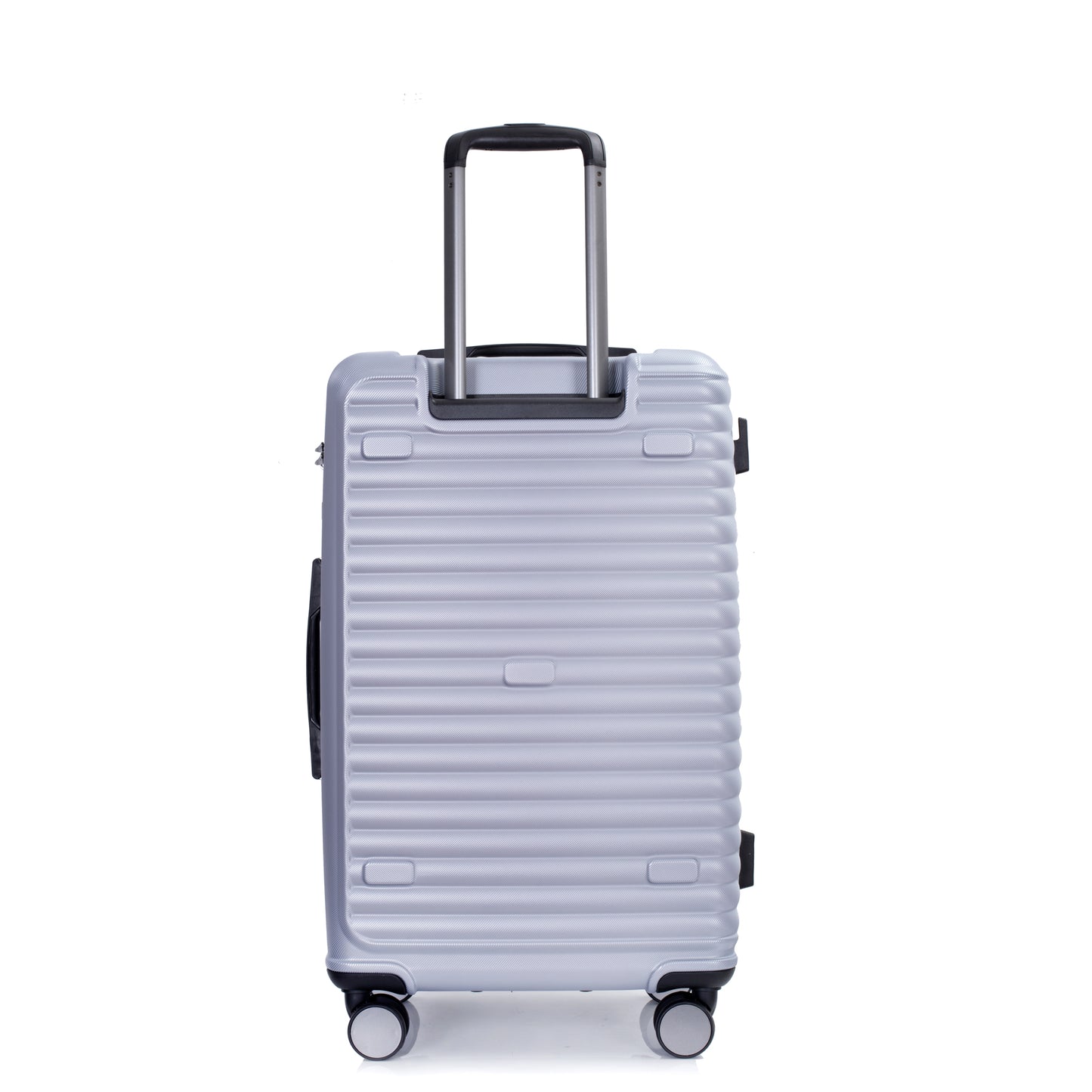 Ensembles de bagages 3 pièces PC + ABS Valise légère avec deux crochets, roues doubles à 360°, serrure TSA, (21/25/29) gris
