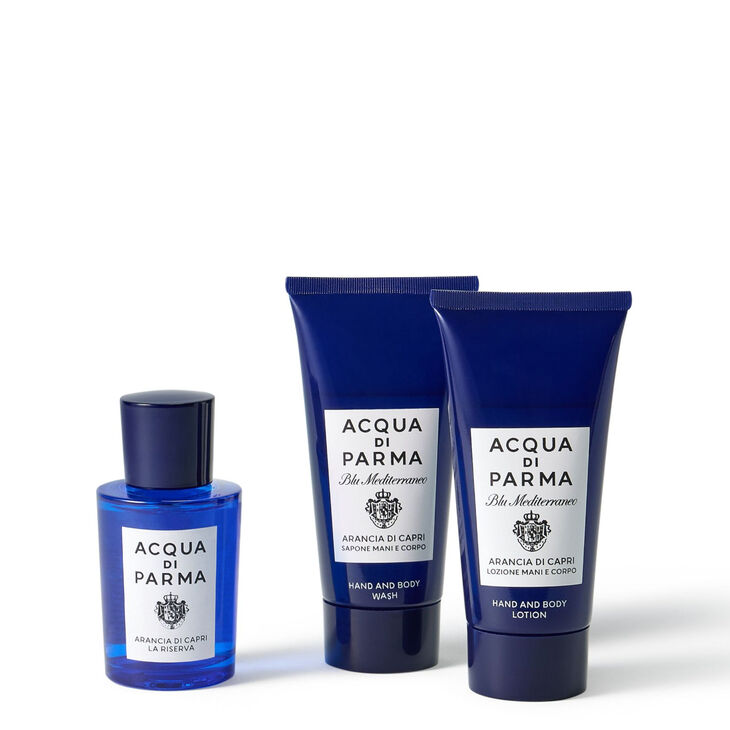 Acqua di Parma Arancia di Capri La Riserva Eau de Parfum 50 ml + Gel douche 75 ml + Lait corps 75 ml Unisexe