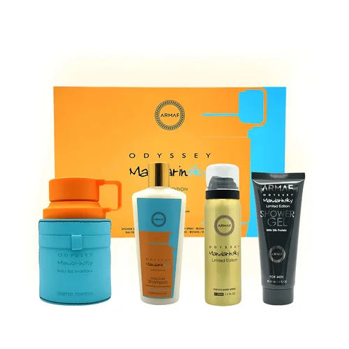 Armaf Odyssey Mandarin Sky Eau de Parfum 100ml + spray corps 50ml + Gel douche 100ml + Shampooing 250ml Homme