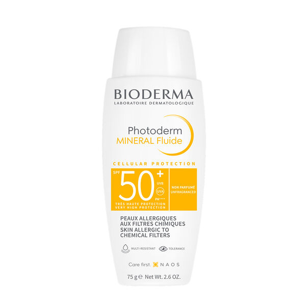 Bioderma Photoderm Mineral Fluide Pour Peaux Allergiques aux Filtres Chimiques 75g