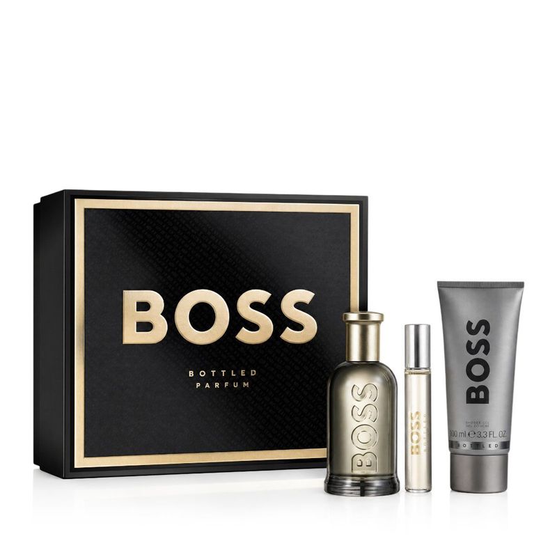 Boss Bottled Parfum Coffret Homme 100 ml + Parfum 10 ml + Gel Douche 100 ml