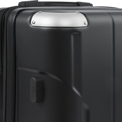 Valise rigide à roulettes avec serrure TSA légère et extensible 28'' noir + ABS