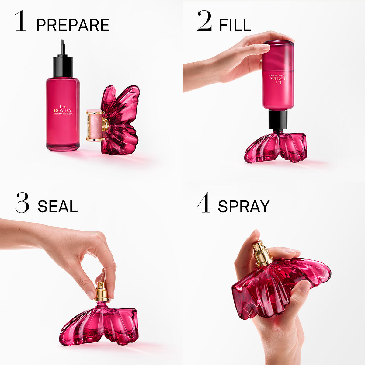 Carolina Herrera La Bomba Eau de Parfum Recharge 200 ml Femme – Rechargez Votre Parfum Floral Gourmand