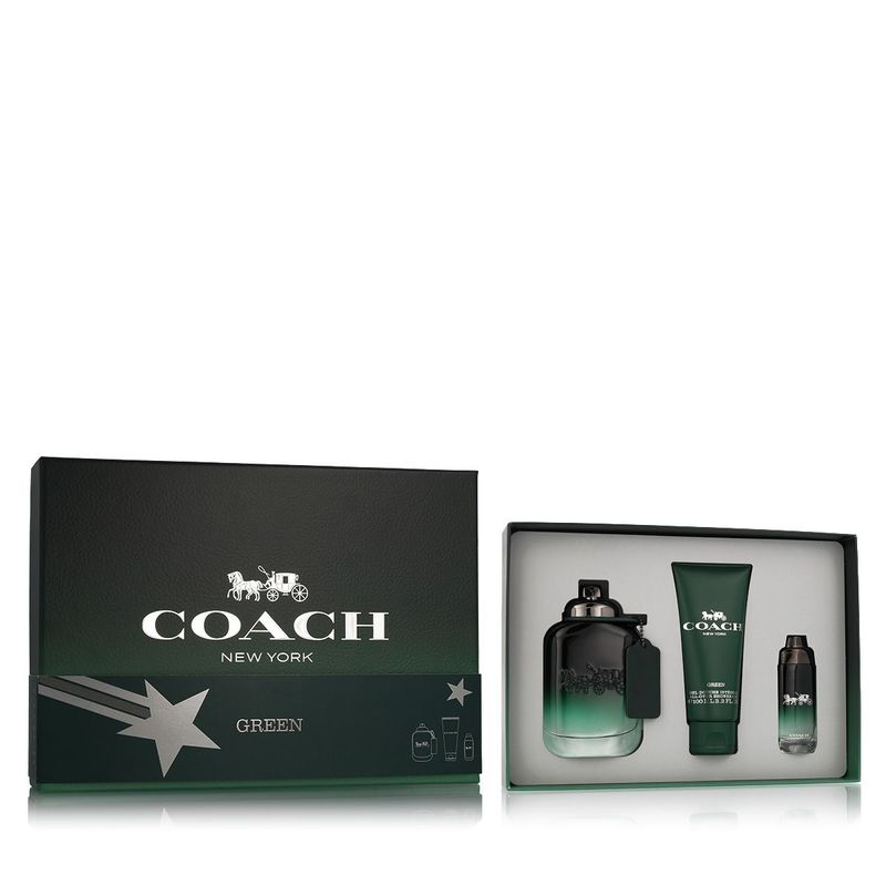 Coach Green Eau de Toilette Coffret Homme 100 ml + EDT 15 ml + Gel Douche 100 ml