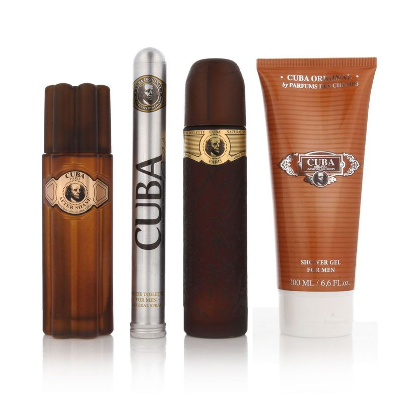 Cuba Gold Eau de Toilette 100ml + EDT 35ml + Après-rasage 100ml + Gel douche 200ml Homme