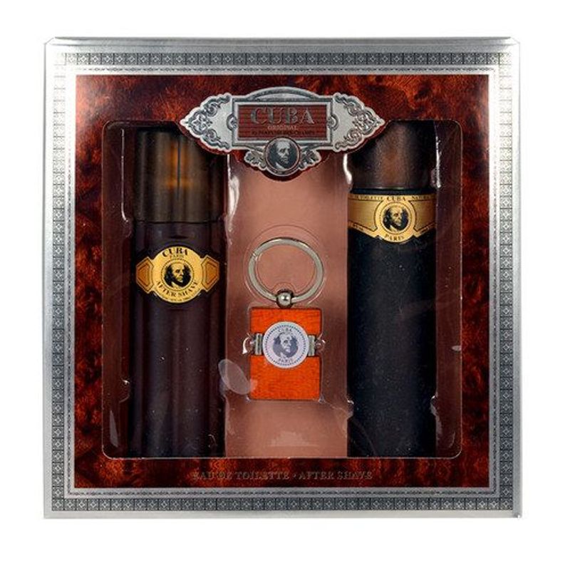 Cuba Gold pour Homme Eau de Toilette 100ml + Après-rasage 100ml + Chaîne porte-clés