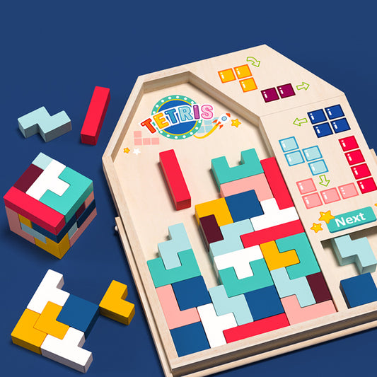 Tetris – Puzzle multifonction, jeu de blocs verticaux, manuel, cerveau, jouets éducatifs pour enfants