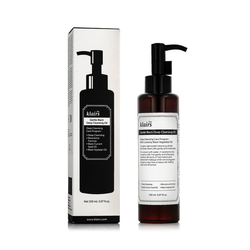 Dear, Klairs Gentle Black Deep Cleansing Oil Huile nettoyante 150ml