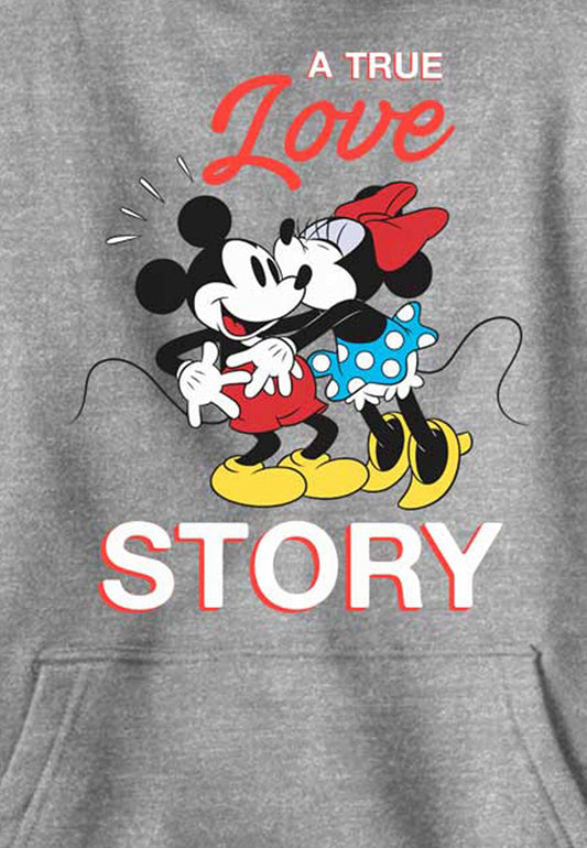 Disney Characters True Love Story Sweat à capuche en polaire pour garçon, coloris chiné sport, taille S