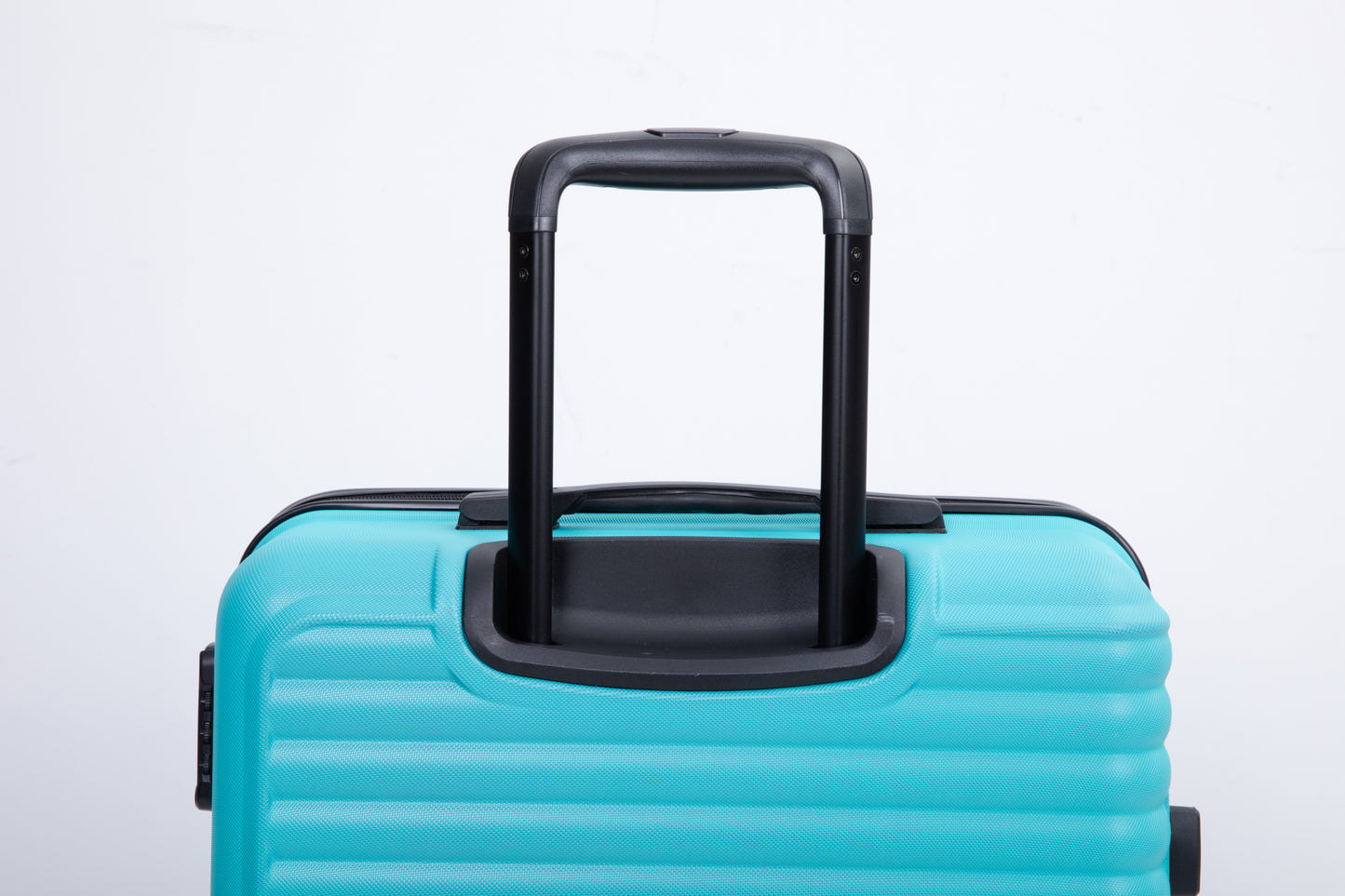 Ensembles de bagages 3 pièces Valise légère en ABS avec deux crochets, roulettes, serrure TSA, (20/24/28) Turquoise