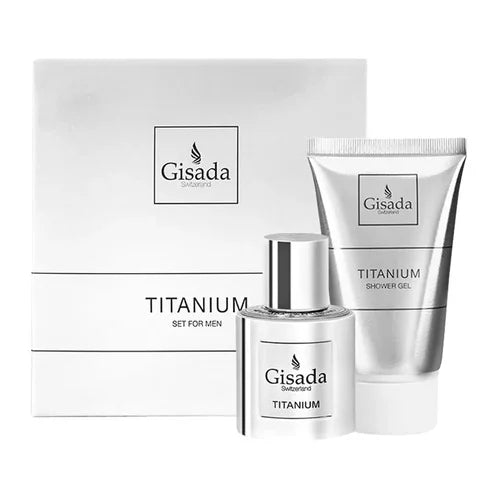 Gisada Titanium Eau de Parfum 50 ml + Gel Douche 100 ml (Unisexe) – Coffret Parfum Élégant & Boisé