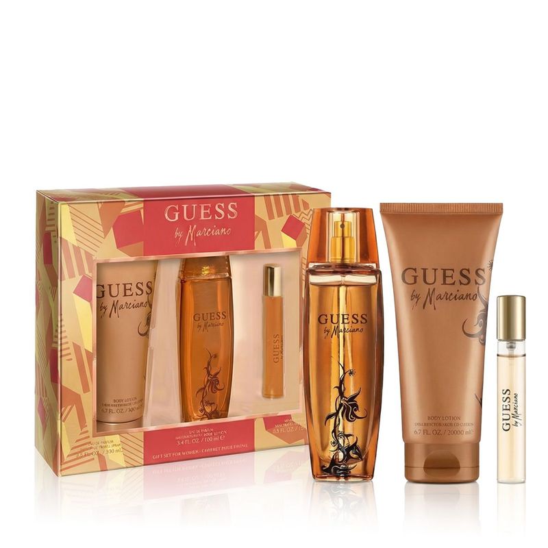 Guess By Marciano Eau de Parfum 100 ml + EDP 15 ml + Lait Corps 200 ml Femme : Le Coffret Glamour & Sensuel signé Guess