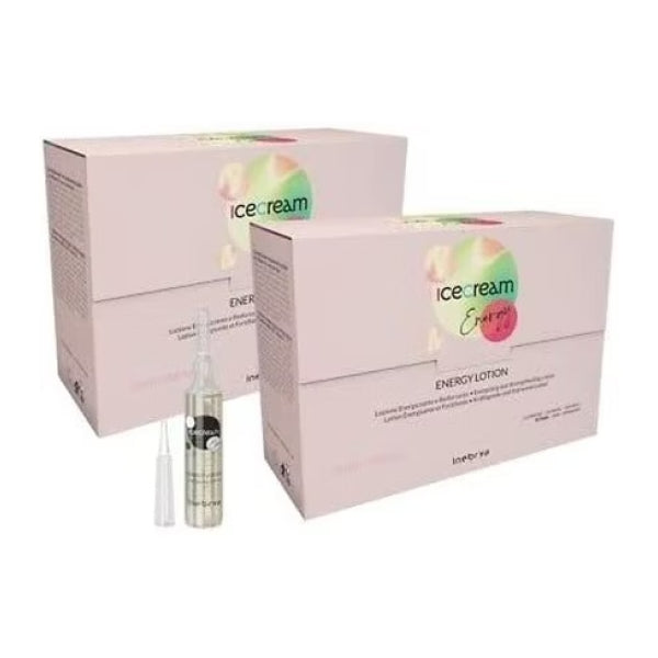 Inebrya Ice Cream Energy Lotion énergisante et fortifiante Ampoules 12 x 10 ml