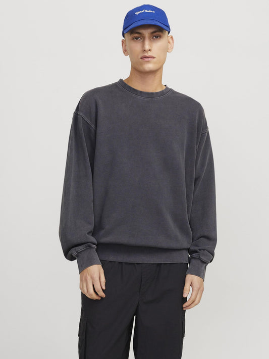 JACK & JONES Sweat-shirt homme à col rond délavé, couleur Westhill, taille S