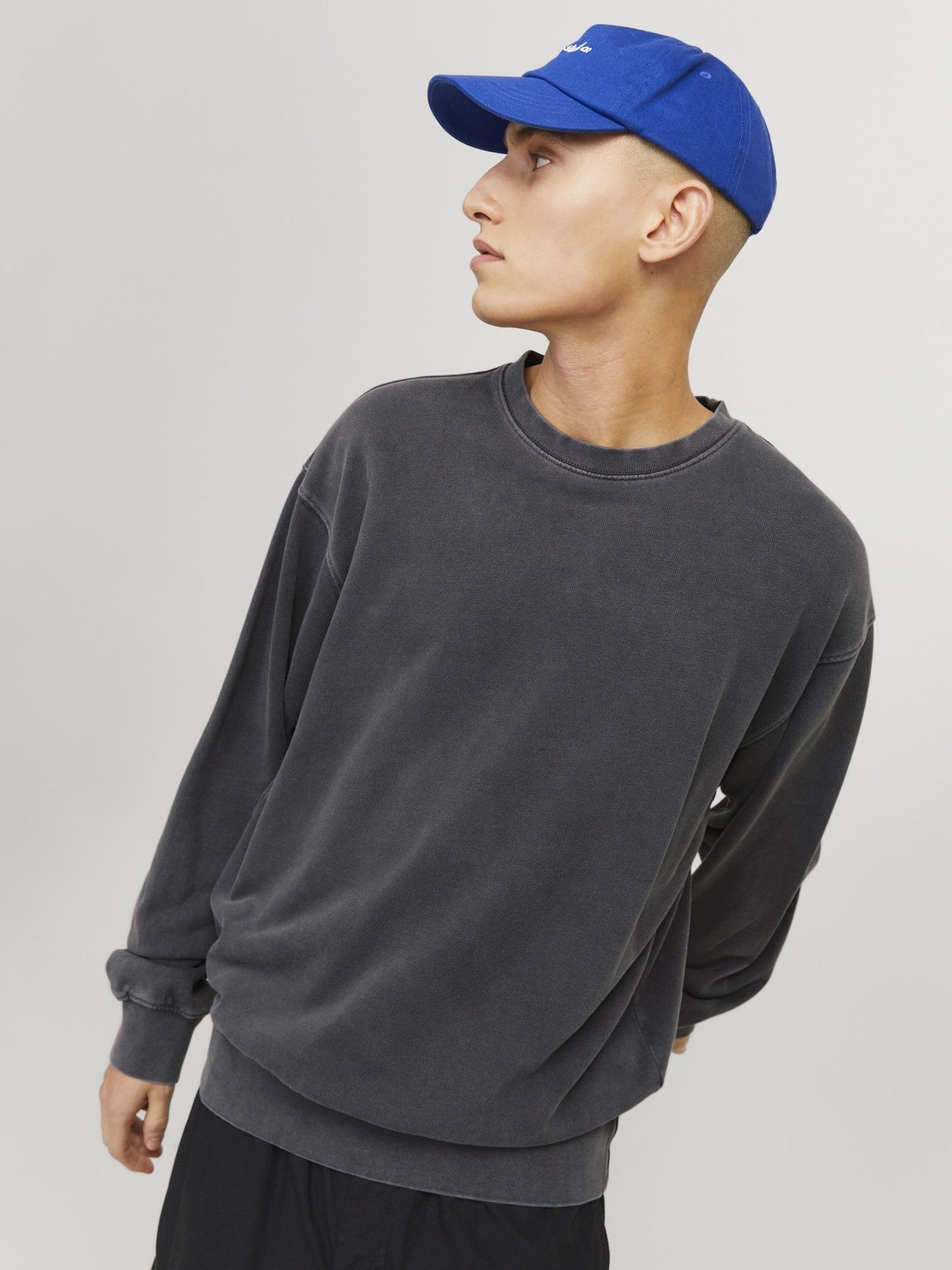 JACK & JONES Sweat-shirt homme à col rond délavé, couleur Westhill, taille S