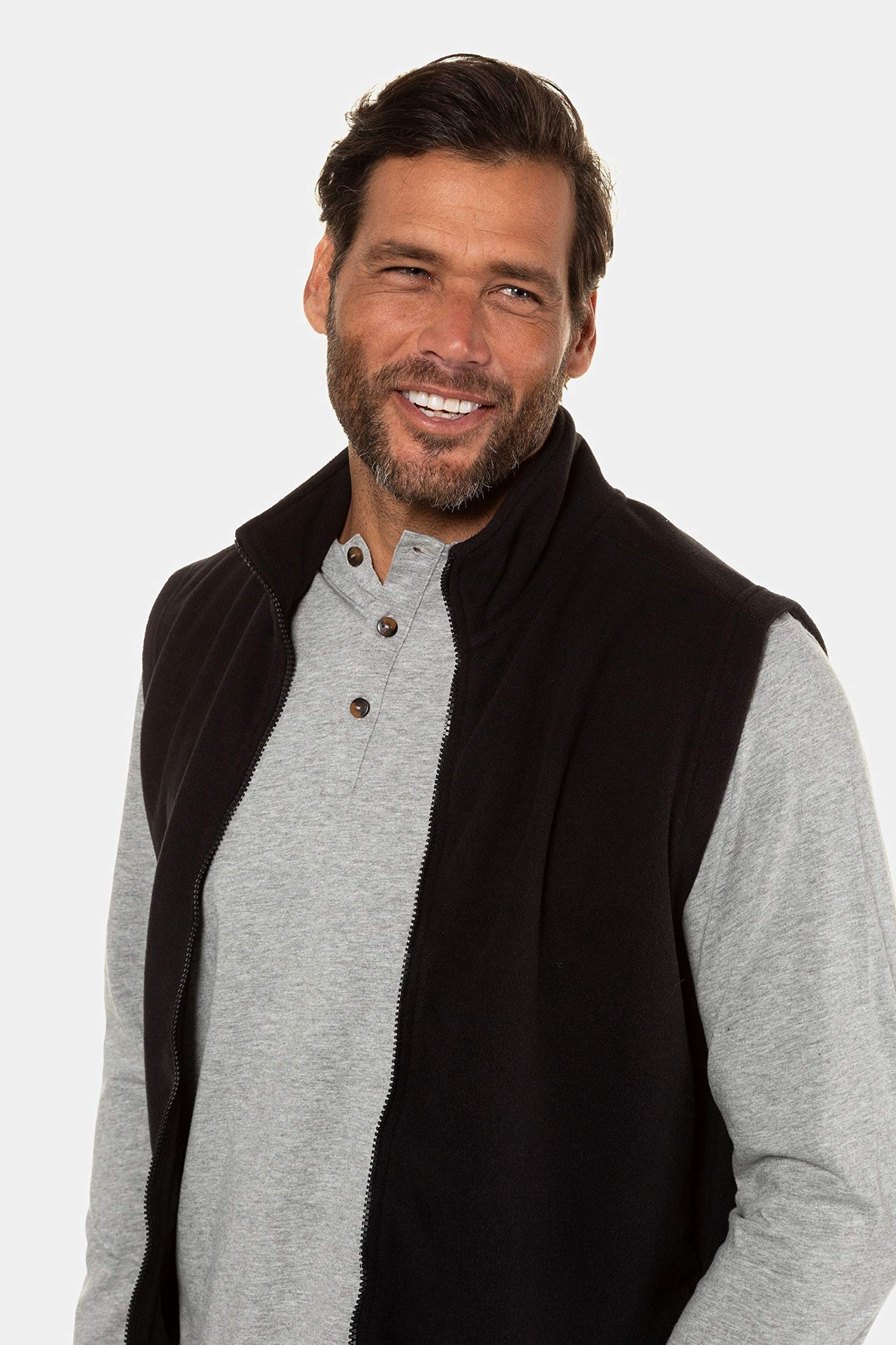 JP 1880 Gilet polaire homme, grande taille, noir, 3XL