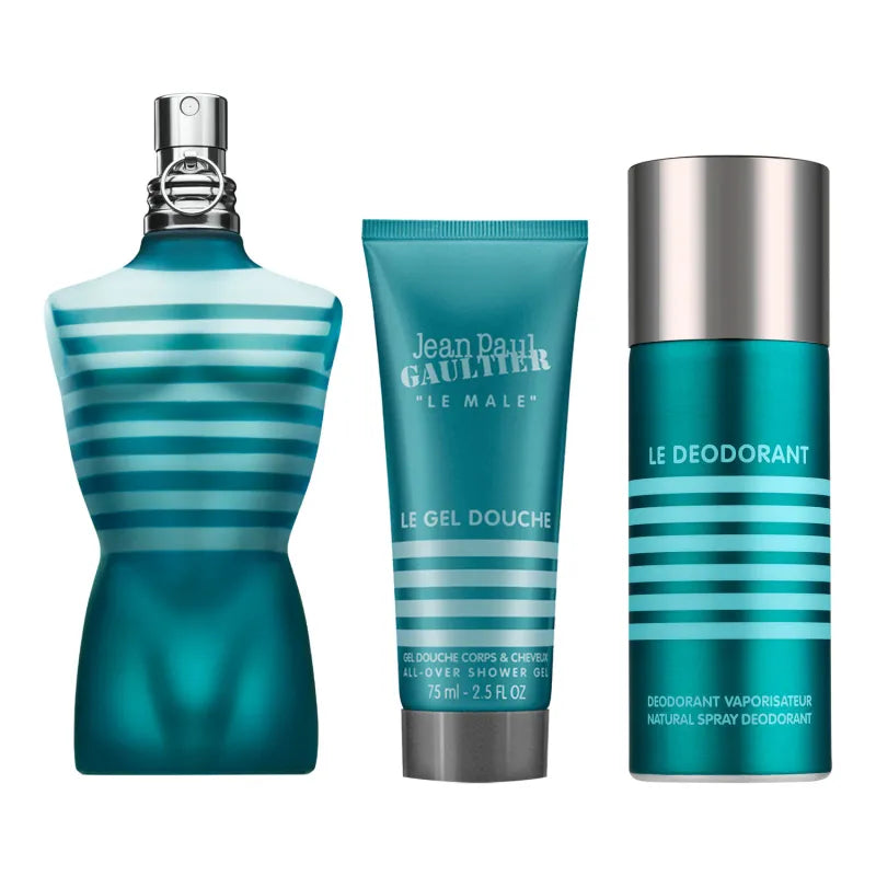 Jean Paul Gaultier Le Male Eau de Toilette 125ml + Gel douche 75ml + Le Déodorant 150ml Homme
