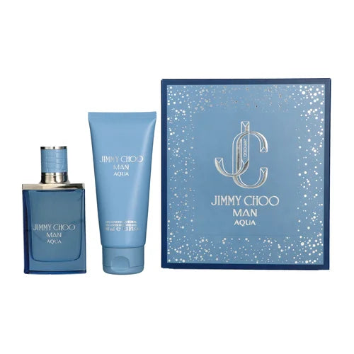 Jimmy Choo Man Aqua Eau de Toilette 50 ml + Gel Douche 100 ml Homme – Coffret Fraîcheur Marine Élégance Masculine