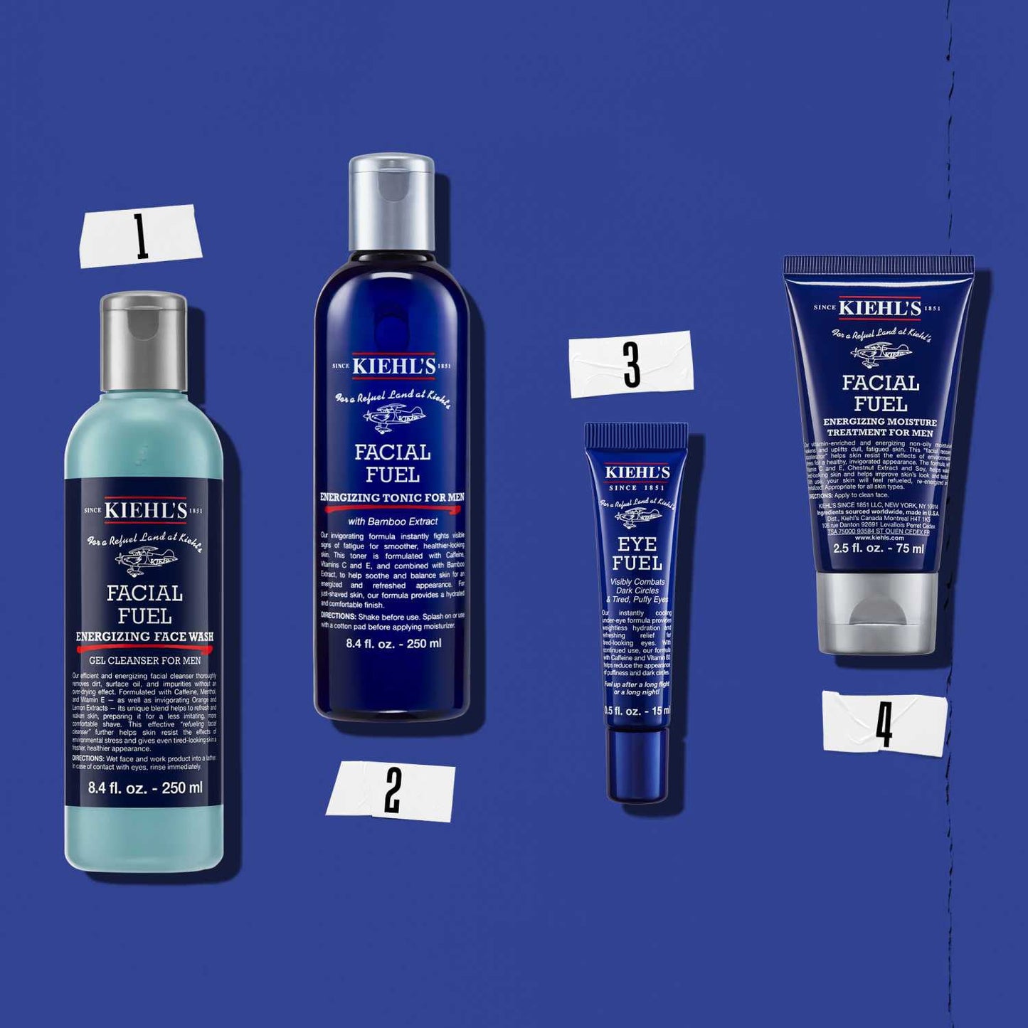 Kiehl's Facial Fuel Nettoyant Visage Énergisant Homme 250 ml
