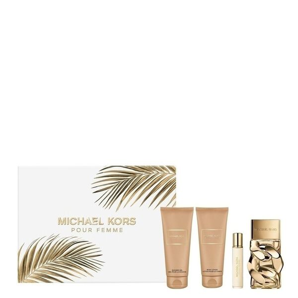 Michael Kors Pour Femme Coffret Eau de Parfum 100 ml + EDP 10 ml + Gel Douche 100 ml + Lait Corps 100 ml