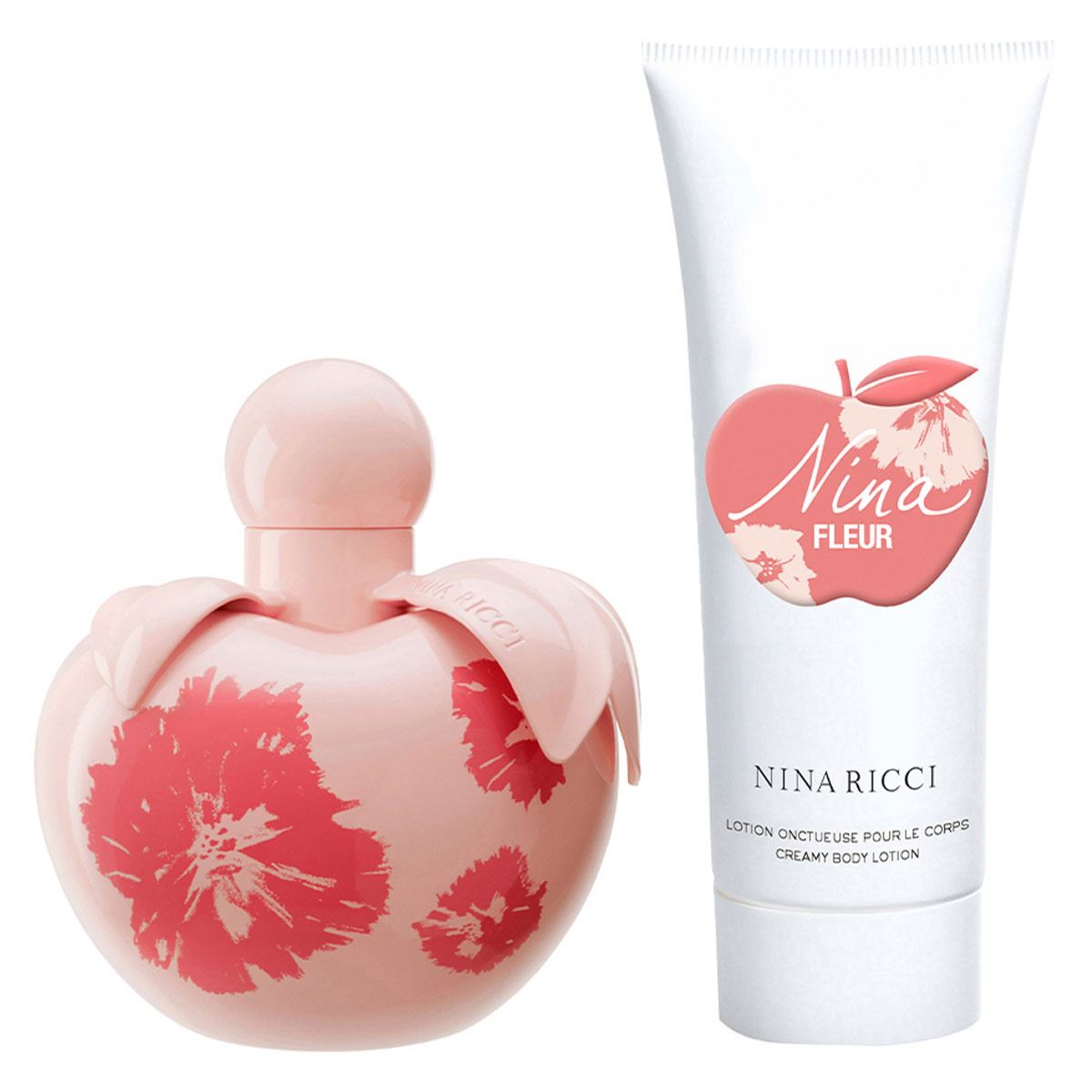 Nina Ricci Nina Fleur Eau de Toilette 80 ml + Lait Corps 75 ml Femme – Coffret Parfum Floral Fruité