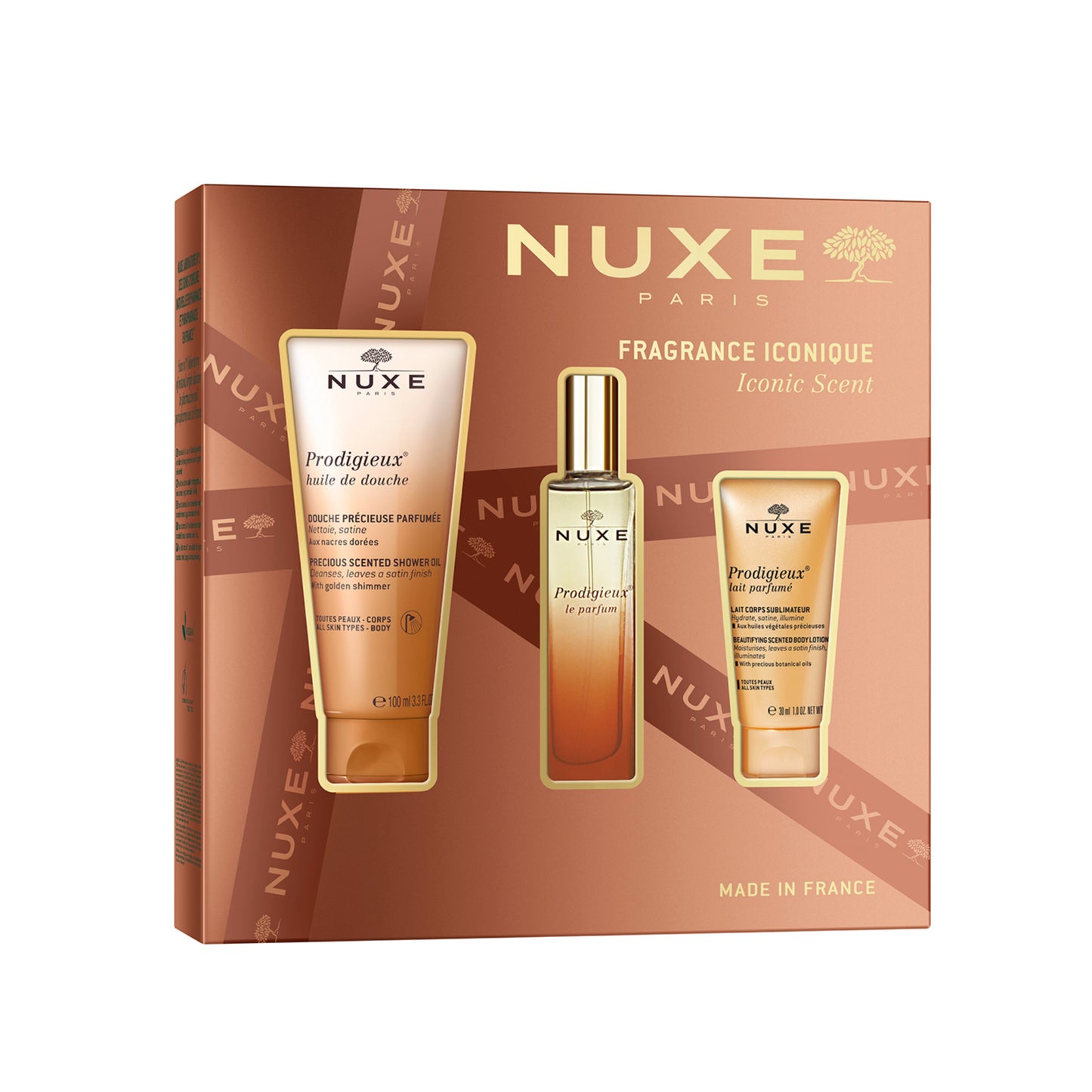 Nuxe Prodigieux Le Parfum Coffret Femme 30 ml + Huile de Douche 100 ml + Lait Corps 30 ml
