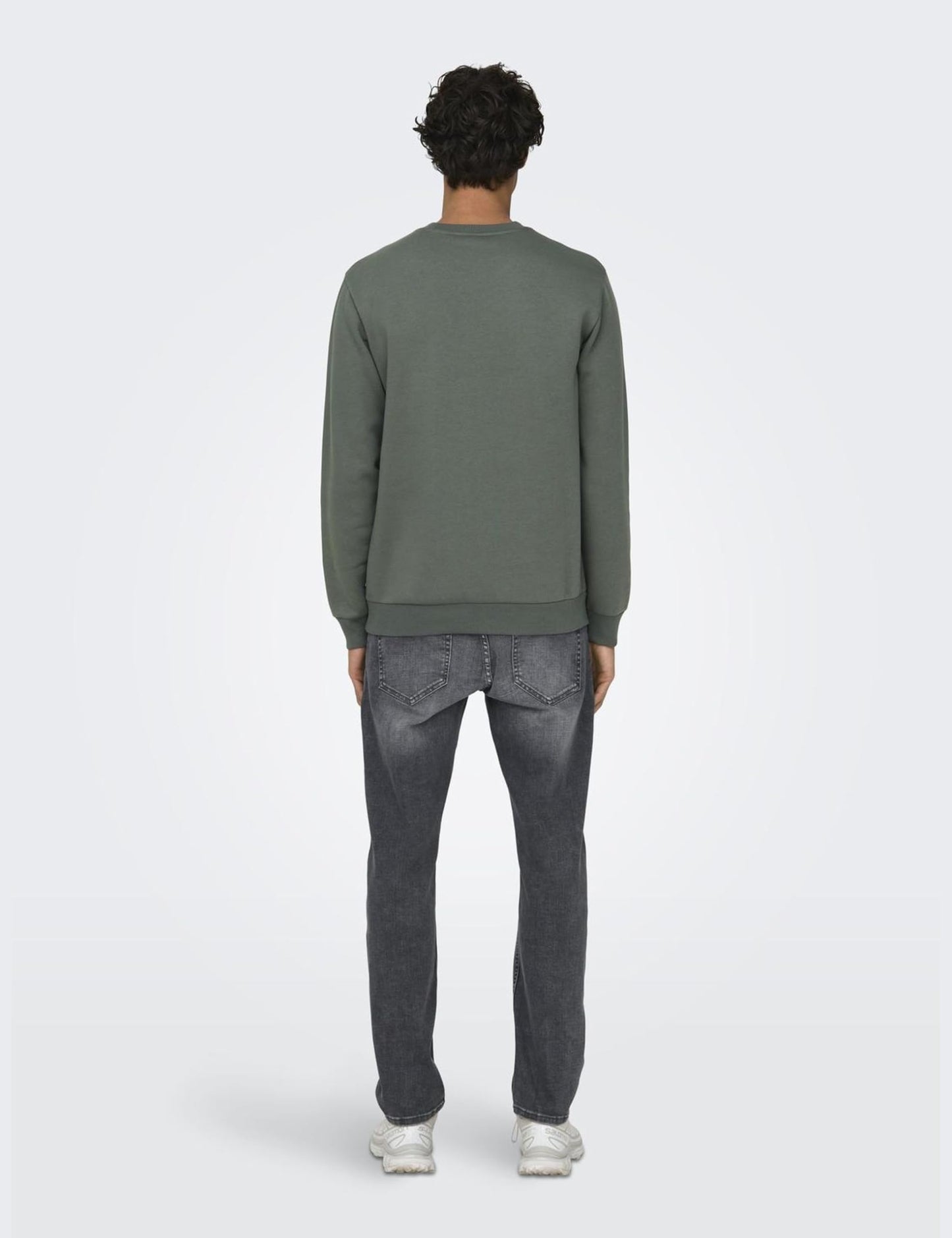 Only & Sons Onceres Sweat-shirt à col rond Noos, gris (gris castor), taille M homme