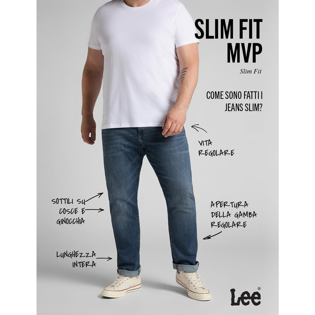 Pantalon Lee Slim Fit MVP pour homme, bleu (King Blue), taille 42W / 34L