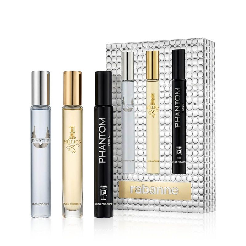 Rabanne Phantom Parfum 10ml + Eau de Toilette Invictus 10ml + EDT 10ml Homme