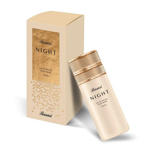 Rasasi Night Eau de Parfum Femme 100 ml – Parfum Floral, Vanillé & Sensuel