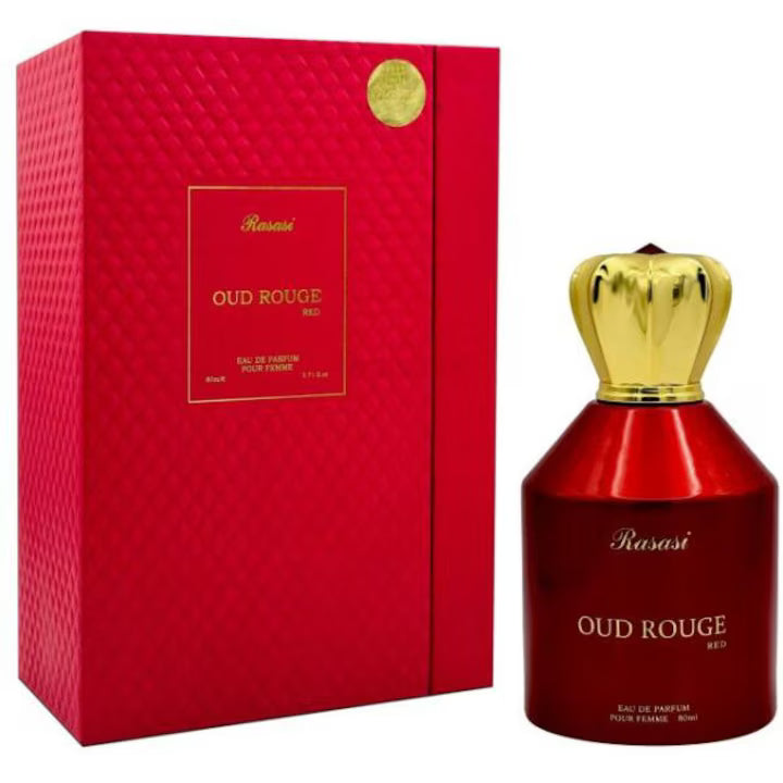 Rasasi Oud Rouge Red Eau de Parfum Femme 80 ml – Parfum Oriental Floral Intense