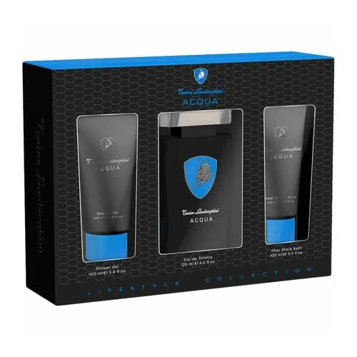 Tonino Lamborghini Acqua Eau de Toilette 125ml + Baume après-rasage 100ml + Gel douche 100ml Homme