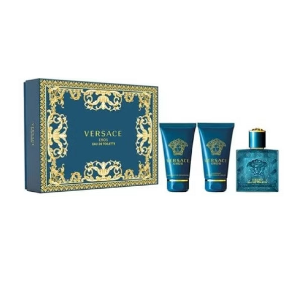 Versace Eros pour Homme Eau de Toilette 50ml + Gel de Ducha 50ml + Bálsamo After Shave 50ml
