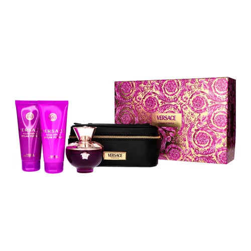 Versace Pour Femme Dylan Purple Eau de Parfum 100ml + Gel douche 100ml + Lait corps 100ml+ Malette maquillage