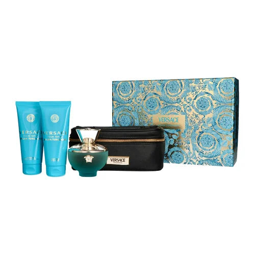 Versace Pour Femme Dylan Turquoise Eau de Toilette 100ml + Gel douche 100ml + Lait corps 100ml + Trousse