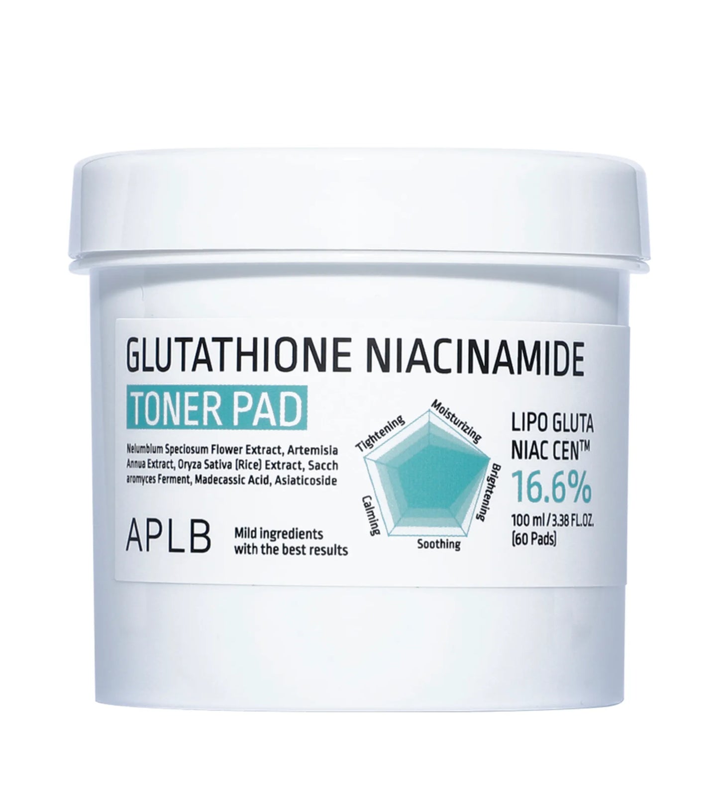 APLB Glutathione Niacinamide Toner Pad 60 / 100ks/ml