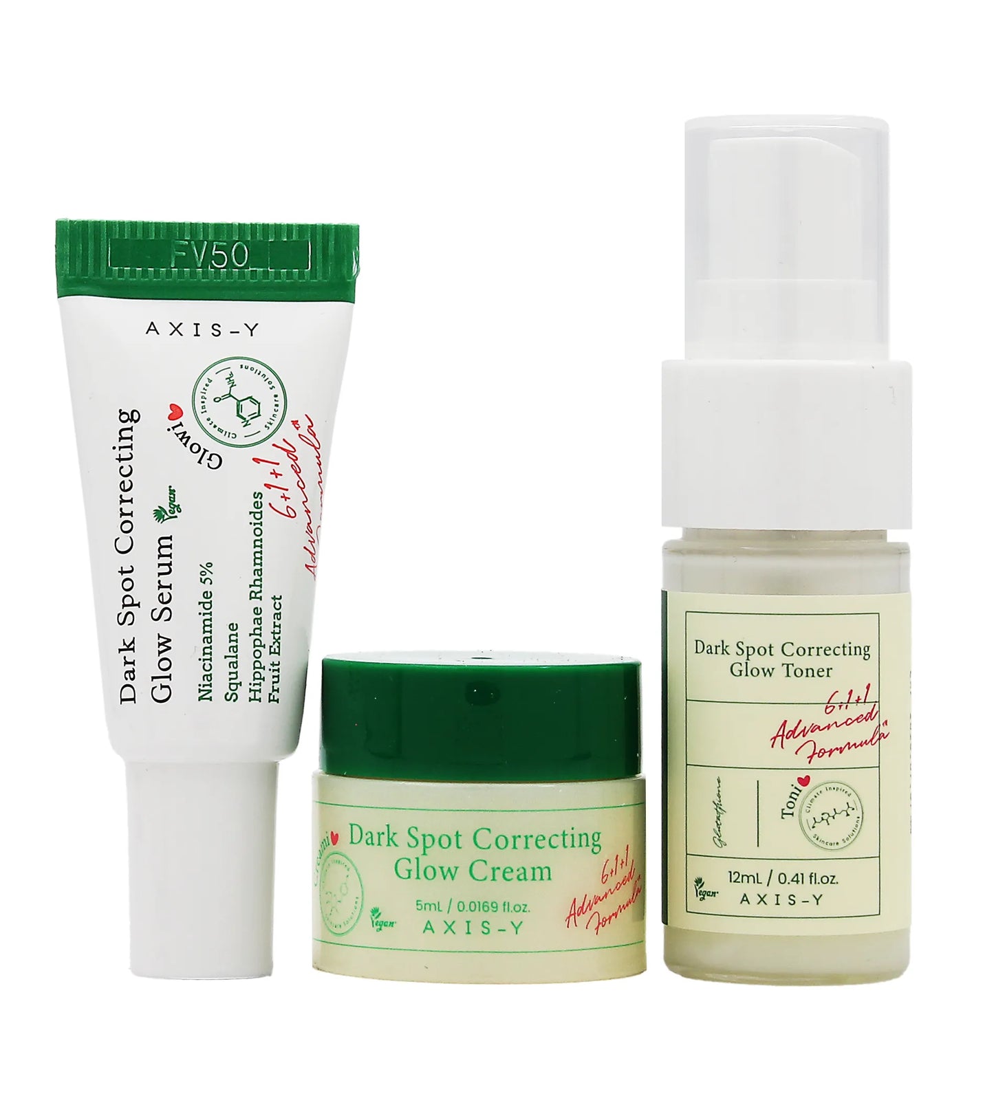 AXIS-Y The Mini Glow Trio SET (Toner 12ml + Serum 5ml + Cream 5ml)