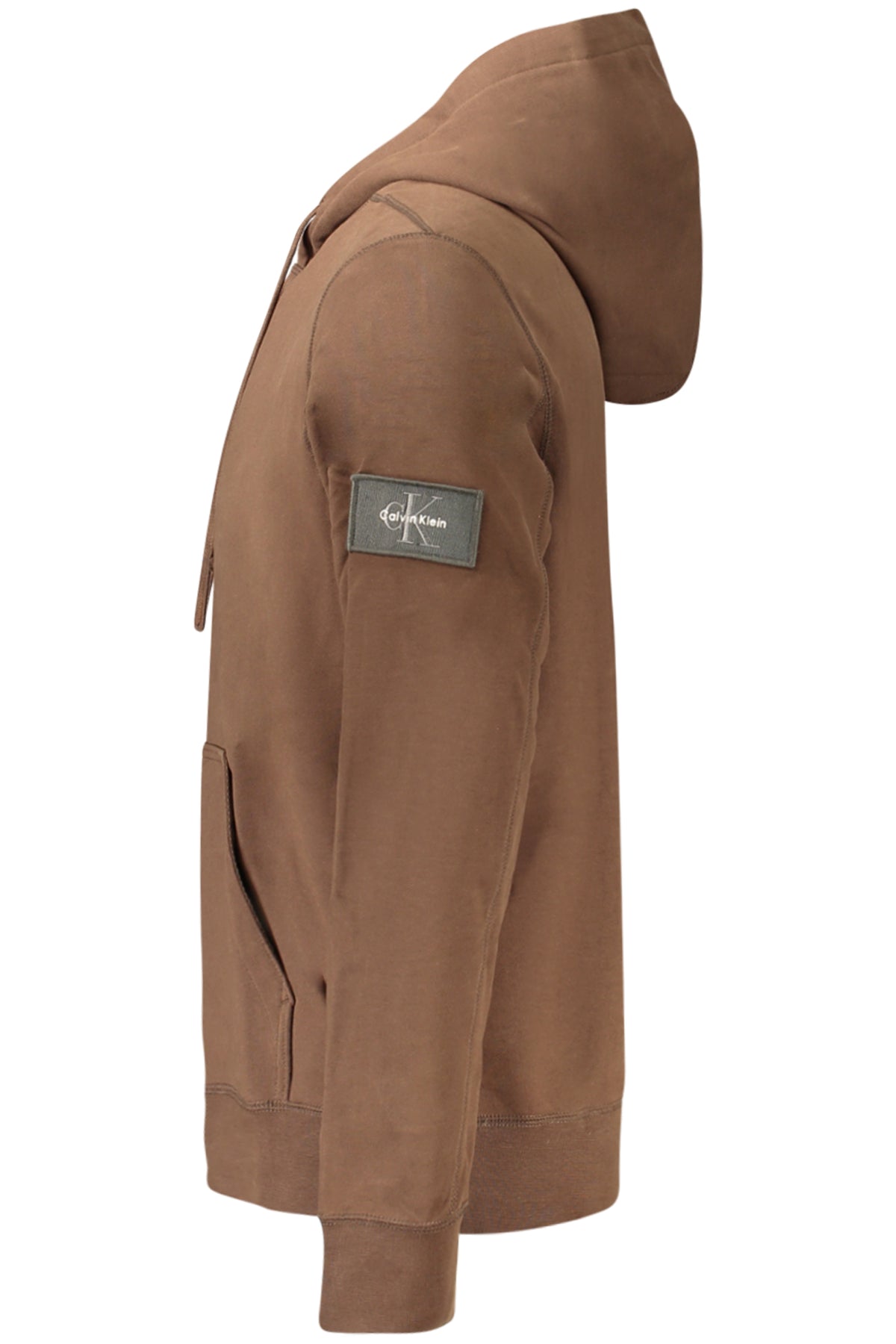 SWEAT-SHIRT FERMÉ MARRON POUR HOMME CALVIN KLEIN