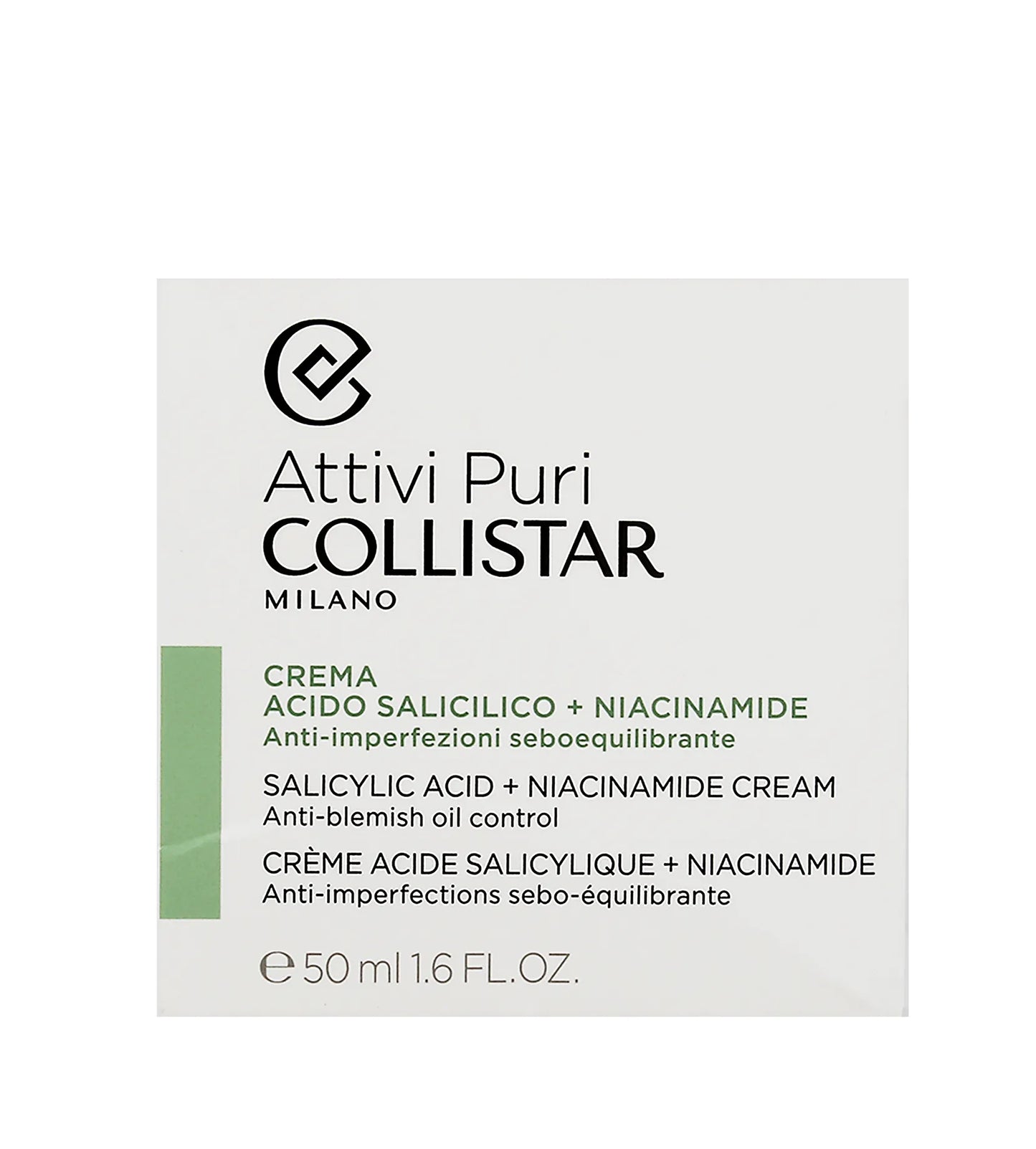 Collistar Attivi Puri Salicylic Acid + Niacinamide Cream 50ml