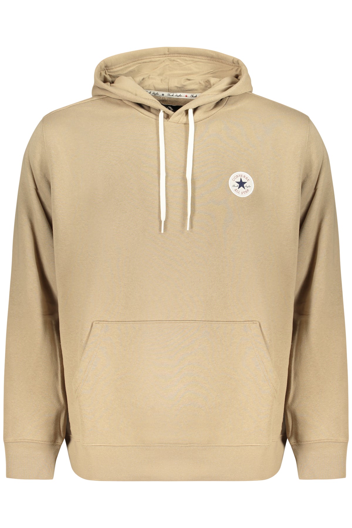 Sweat à capuche zippé Converse pour homme, couleur beige