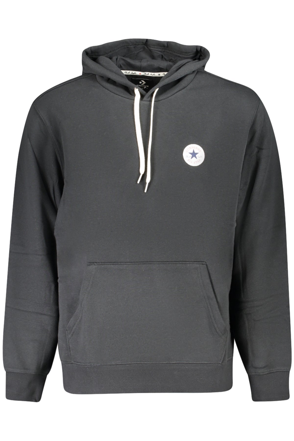 Sweat à capuche zippé Converse pour homme, noir