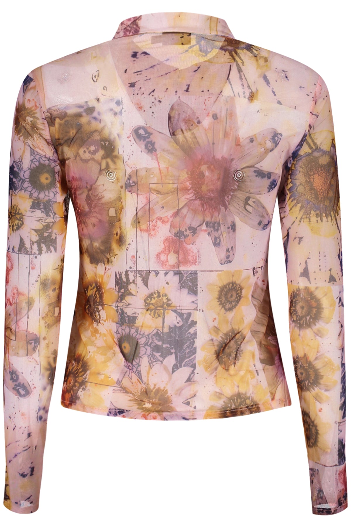 DESIGUAL WOMEN'S PINK LONG-SLEEVED SHIRT