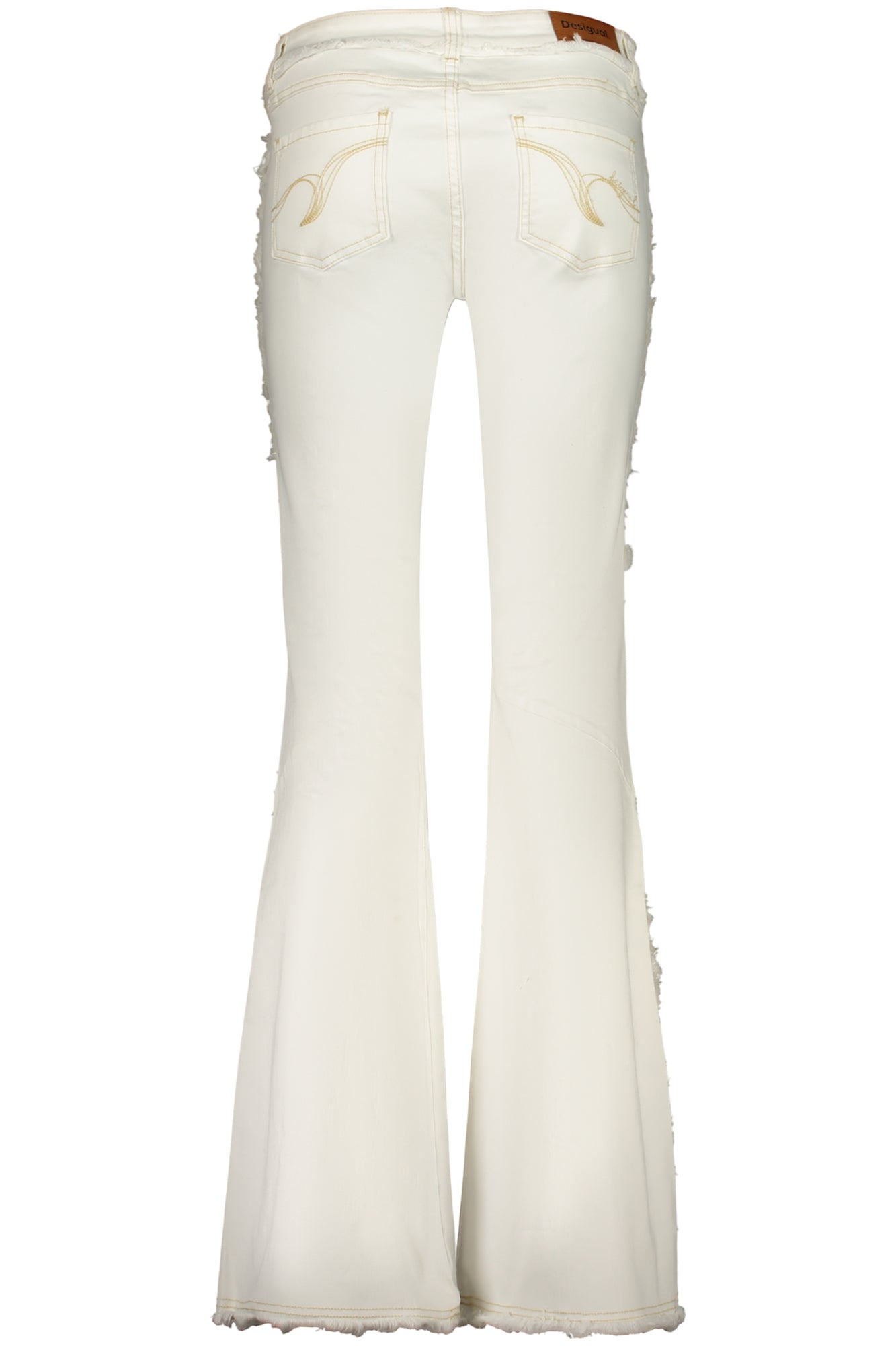 DESIGUAL WOMEN'S DENIM JEANS WHITE