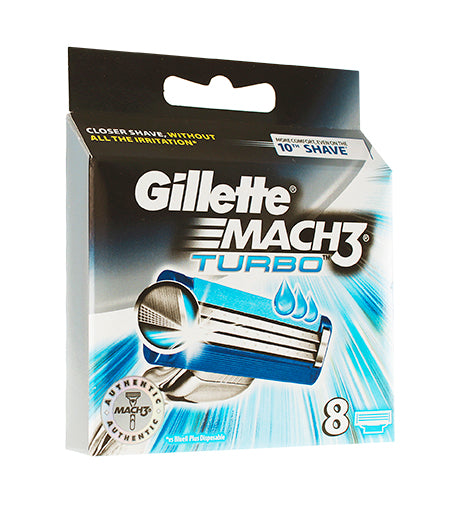Gillette Mach3 Turbo spare blades for men 8 ks