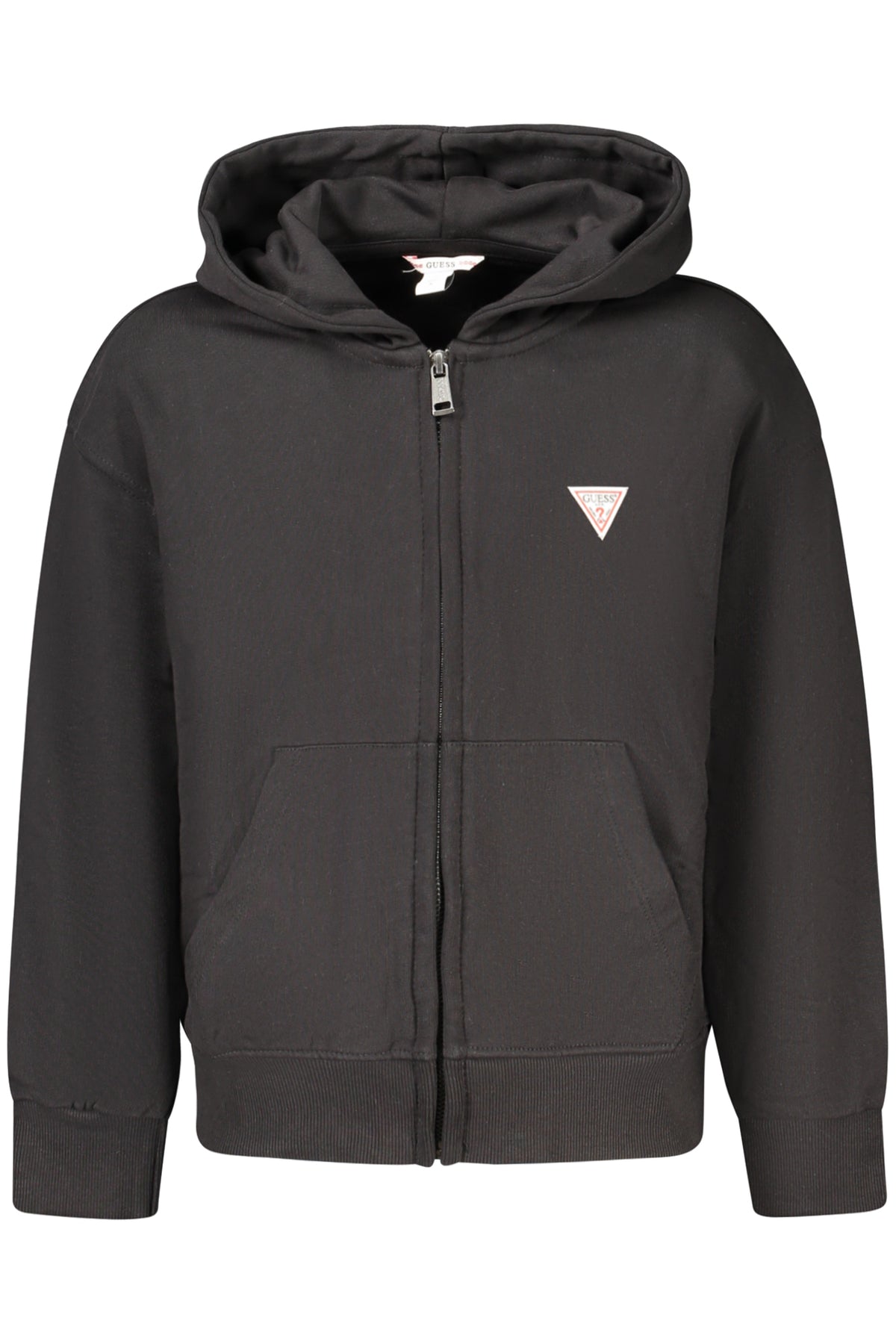 SWEAT-SHIRT NOIR À FERMETURE ÉCLAIR GUESS JEANS POUR ENFANTS